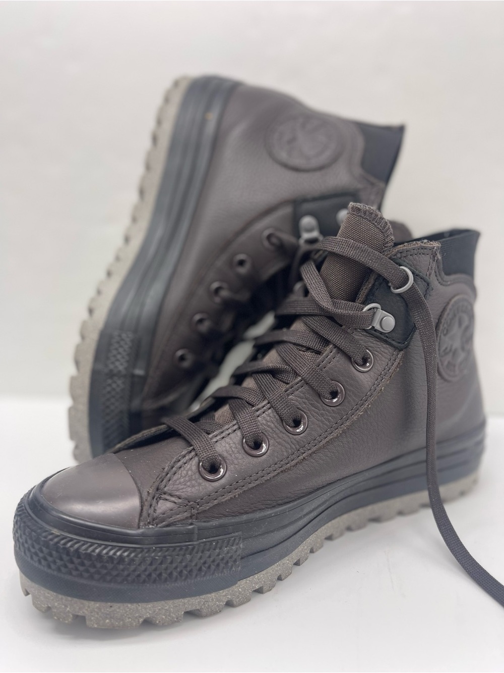 Converse WMNS CTAS CITY TREK WP HI COFFEE NUT/BLACK/SHARKSKIN Boots Cold Weather - Picture 14 of 15
